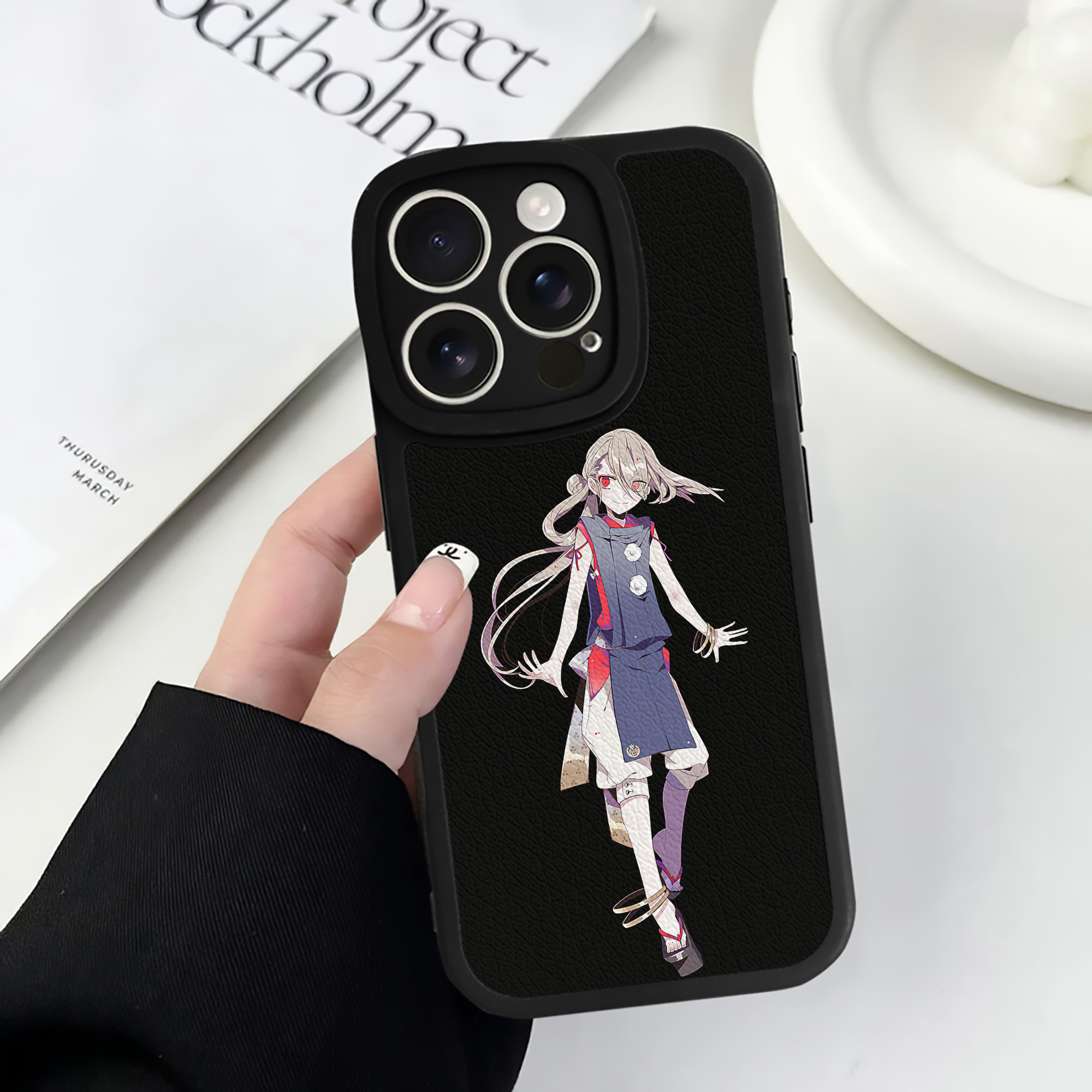 （画像用） 刀剣乱舞 Touken Ranbu 【iPhone 16シリーズ対応】シリコンスマホケース（レザー調） 材質：シリコン